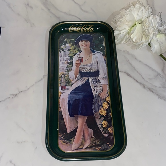 Coca Cola Other - 1983 Coca-Cola Dark Green and Gold Antique Style Serving Tray